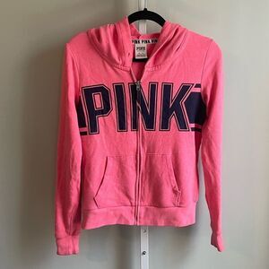 PINK Victoria’s Secret Signature Full Zip Hoodie Jacket
